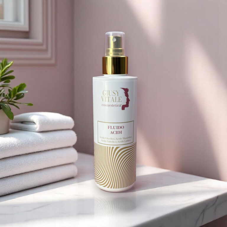 Scopri il Fluido Acidi, lozione esfoliante ad azione progressiva che illumina, affina la grana della pelle e attenua imperfezioni. Per una pelle uniforme e levigata.