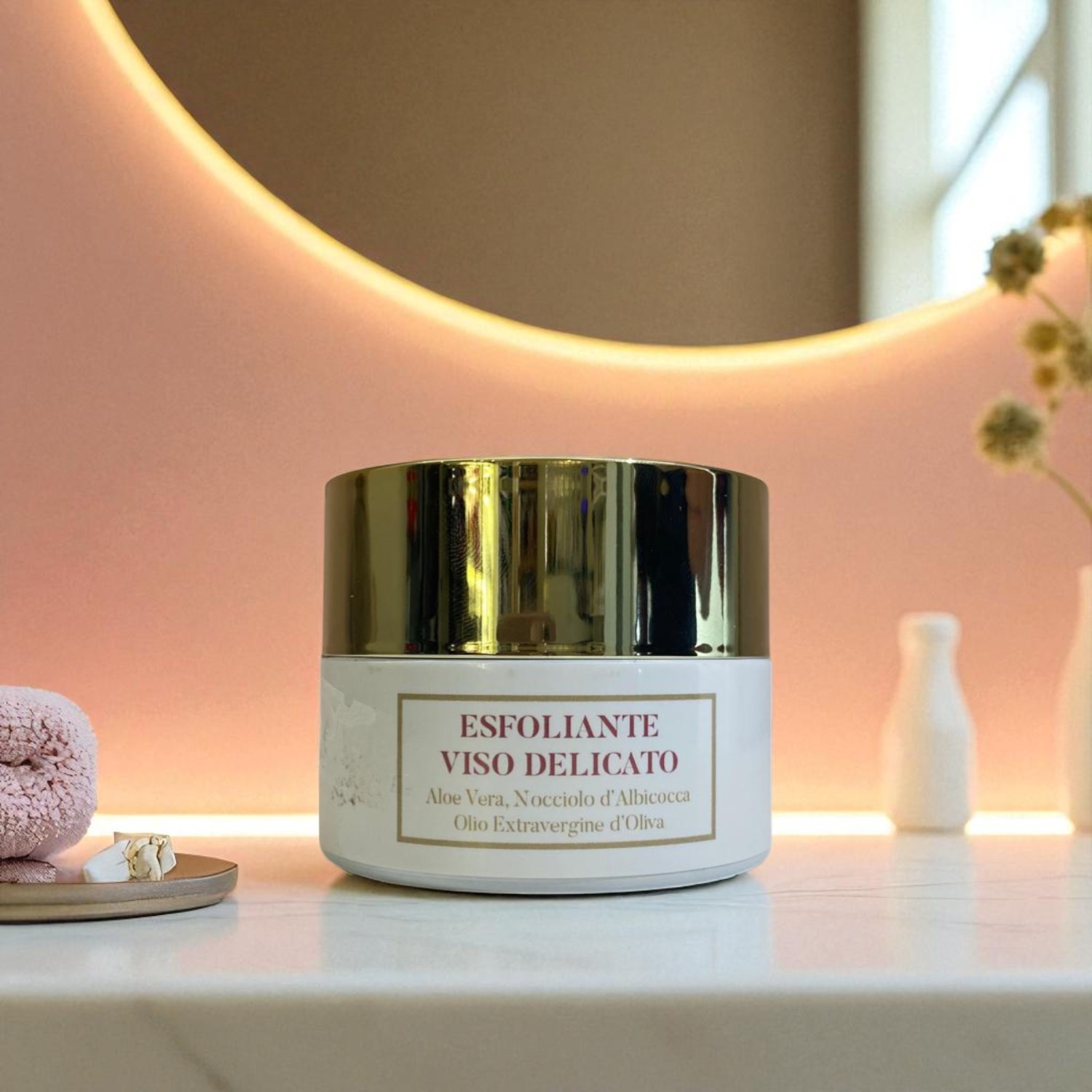 Esfoliante Viso Delicato 50ml – emulsione naturale per esfoliare e schiarire la pelle